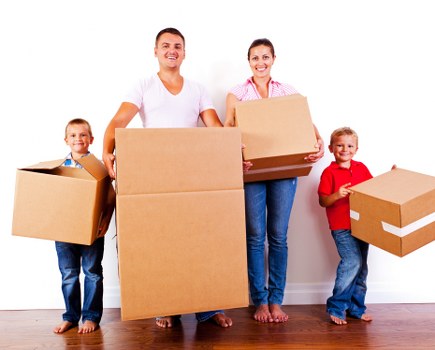 Moving van ready for a local house move in Colindale