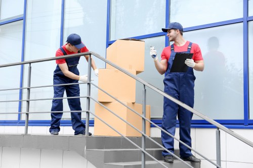 Worker wearing PPE during a safe loading operation