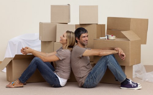 Careful box packing and labeling for local relocation