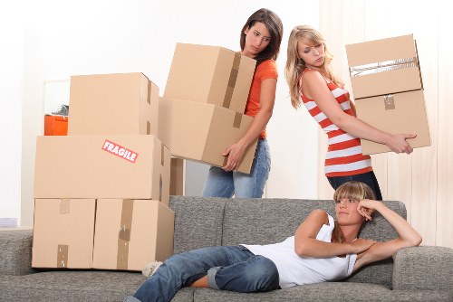 Furniture being loaded into a removals van for a Colindale property
