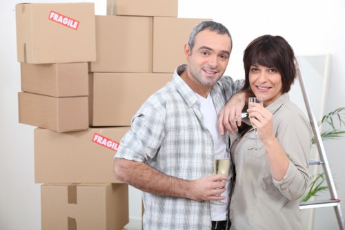 Furniture and boxes loaded for a Colindale relocation